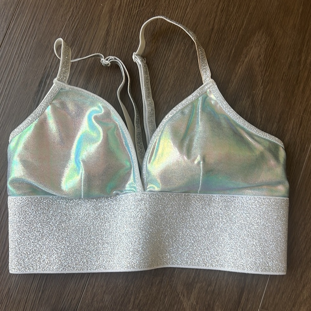 Cute Booty Shiny Unicorn Leggings and Sports Bra Set small sports bra Xs New - Picture 3 of 10